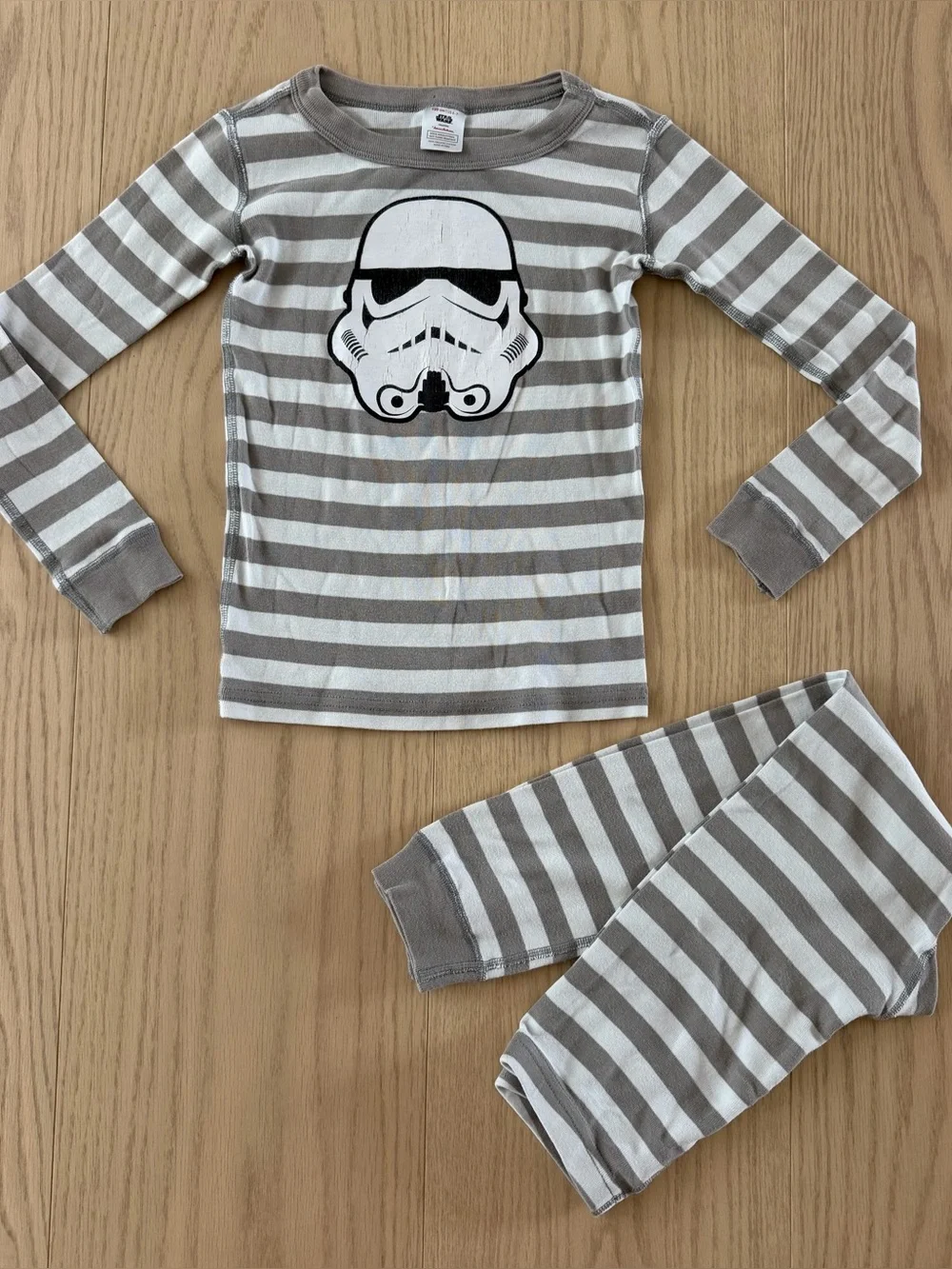 Hanna Andersson Star Wars Stormtrooper Pajama Set Boys Size 6-7 Organic Cotton